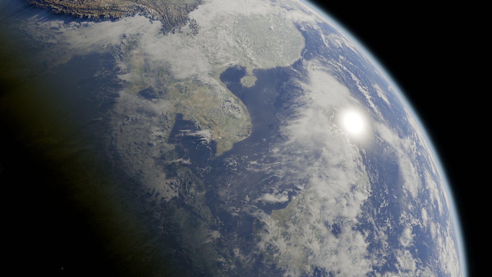 Earth compositing render