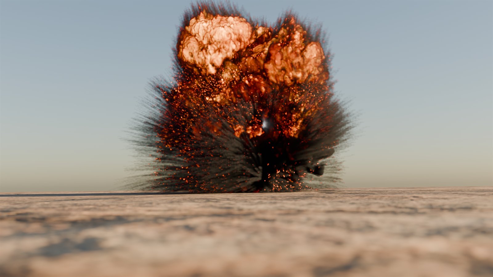 Explosion practice still