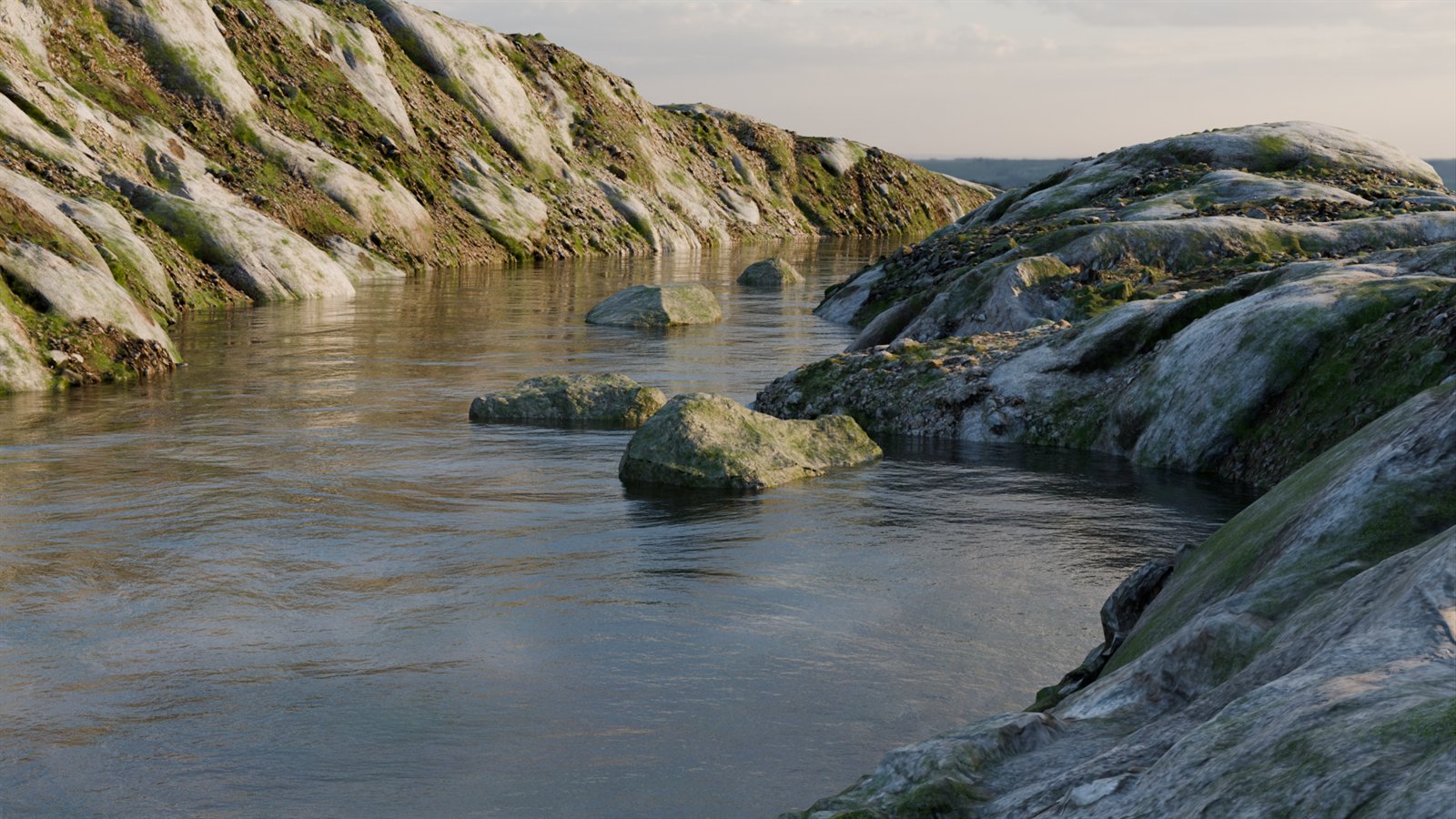Rocky river environment