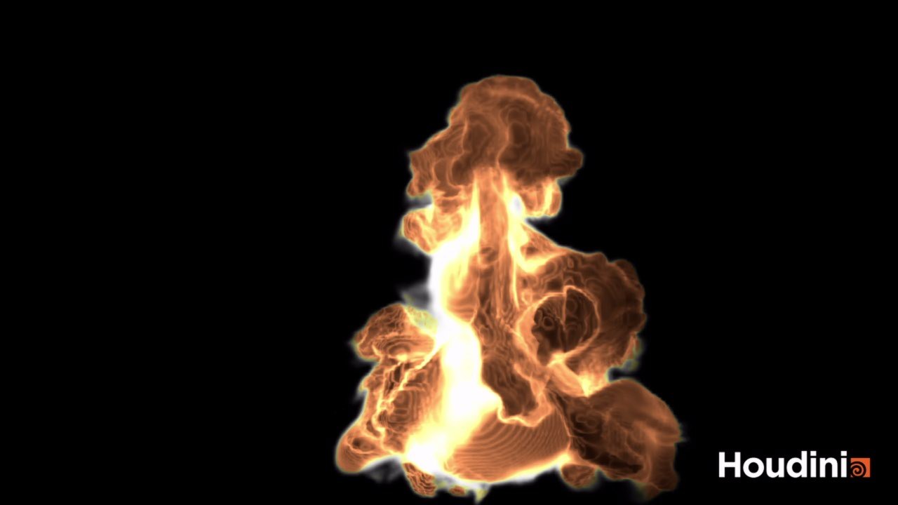 Pyro simulation study rendered in Houdini