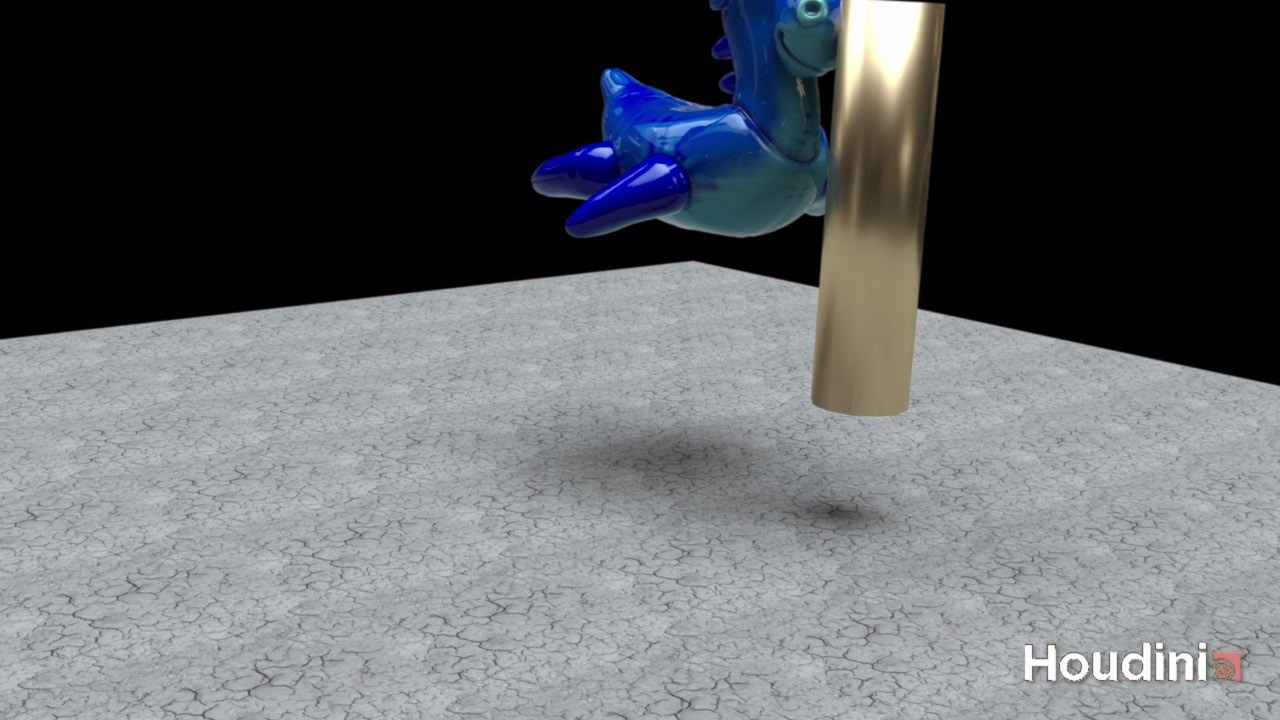 Dragon motion study rendered in Houdini
