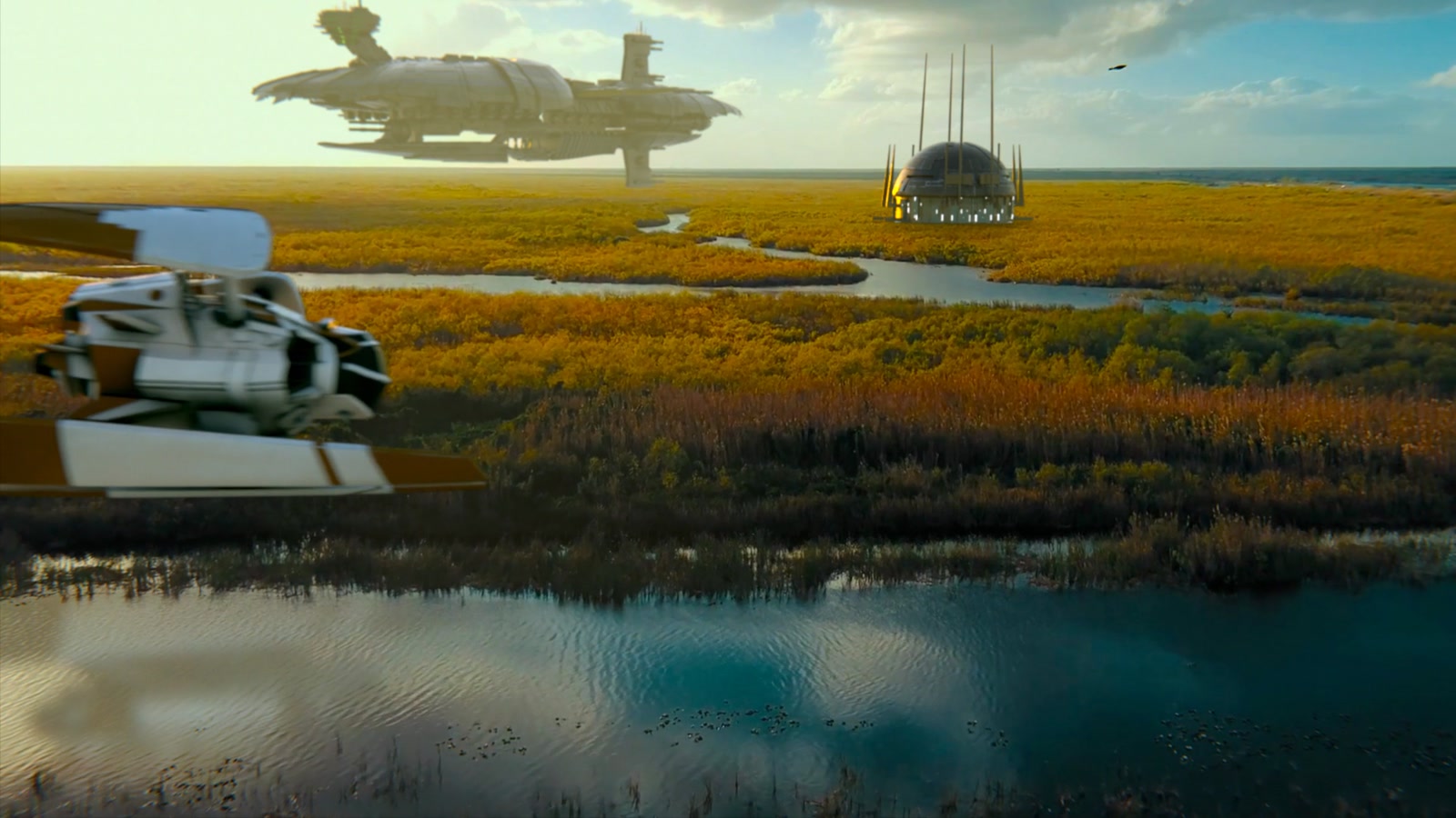 Spaceship VFX composite